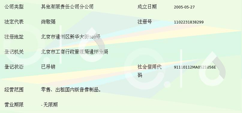 北京中商新联文化丽佳荣音像店